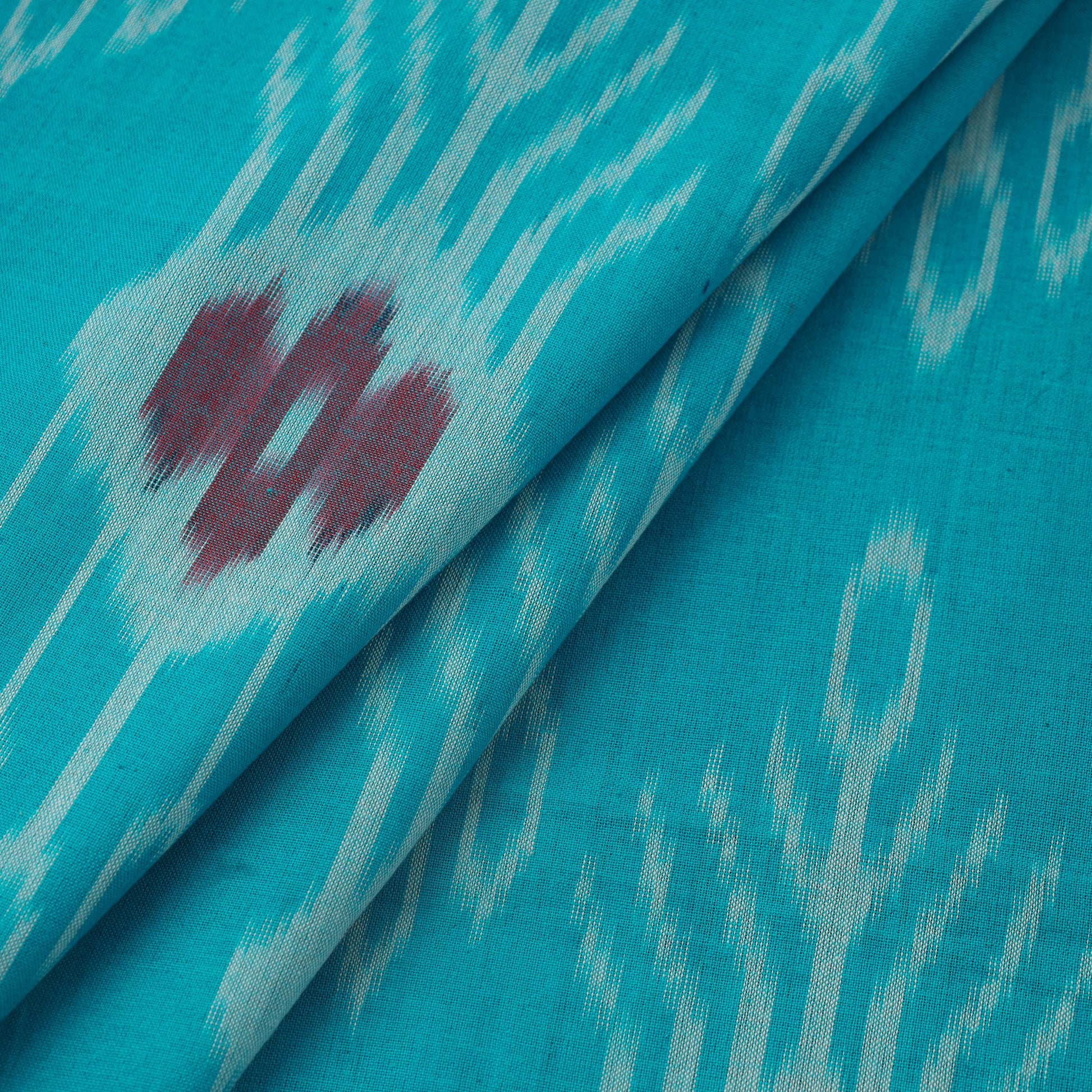 Blue - Cotton Central Asian Pochampally Ikat Fabric 13