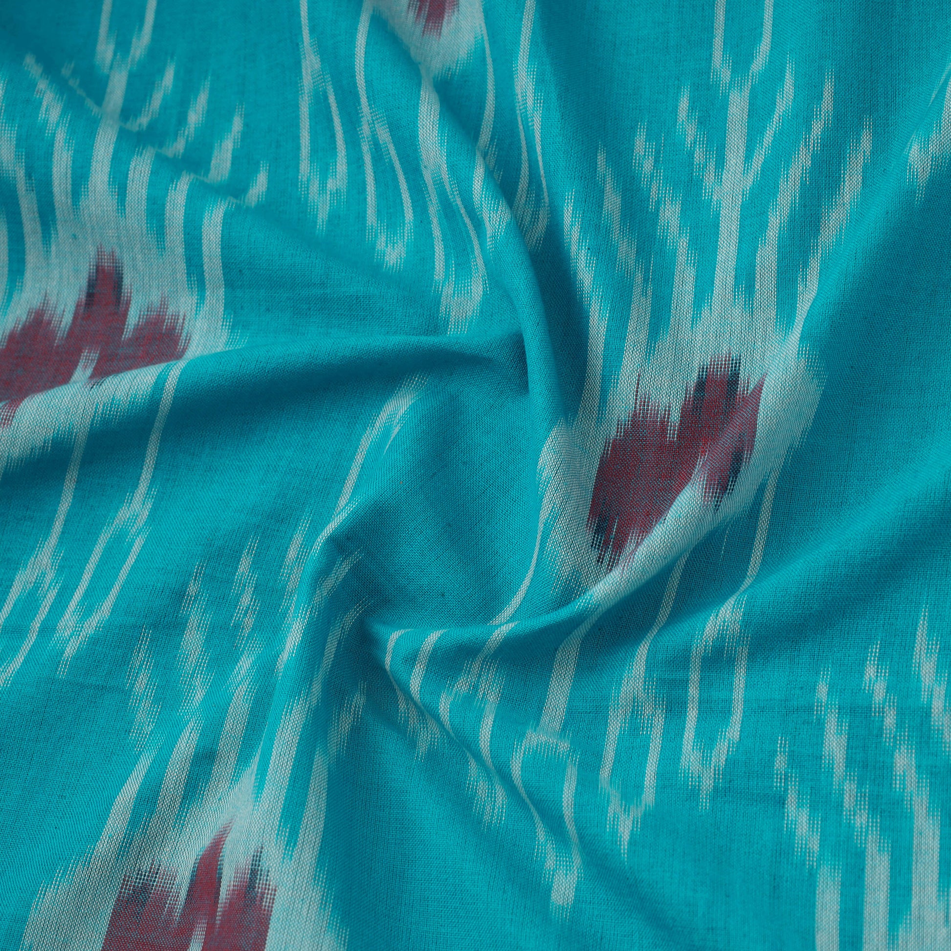 Blue - Cotton Central Asian Pochampally Ikat Fabric 13