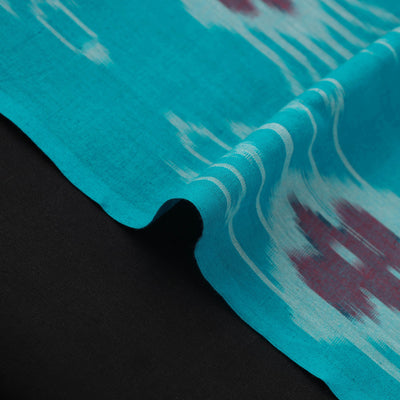Blue - Cotton Central Asian Pochampally Ikat Fabric 13
