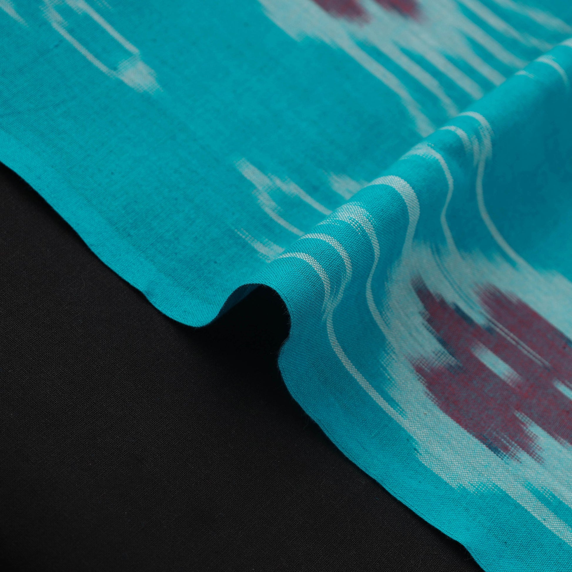Blue - Cotton Central Asian Pochampally Ikat Fabric 13
