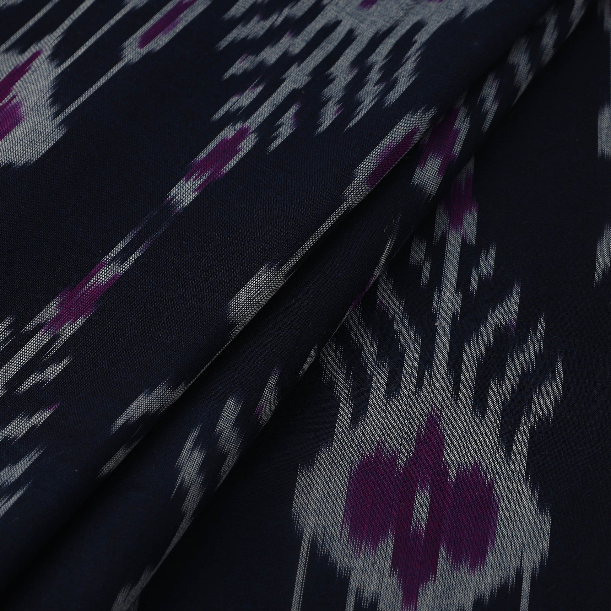 Blue - Cotton Central Asian Pochampally Ikat Fabric 14