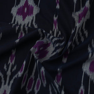 Blue - Cotton Central Asian Pochampally Ikat Fabric 14