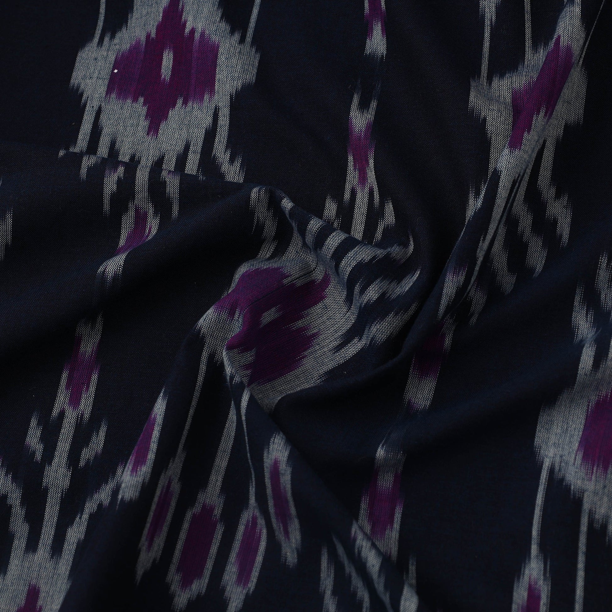Blue - Cotton Central Asian Pochampally Ikat Fabric 14