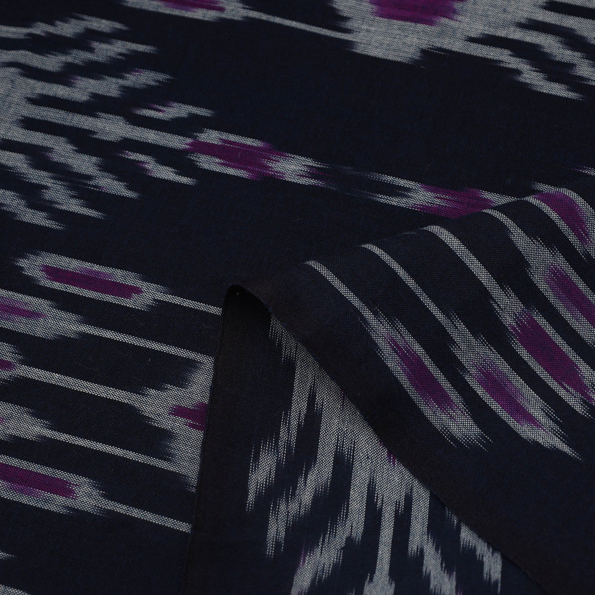 Blue - Cotton Central Asian Pochampally Ikat Fabric 14