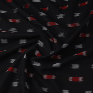 Black - Handloom Cotton Sambalpuri Ikat Fabric 01