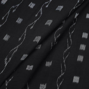 Black - Handloom Cotton Sambalpuri Ikat Fabric 24