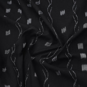 Black - Handloom Cotton Sambalpuri Ikat Fabric 24