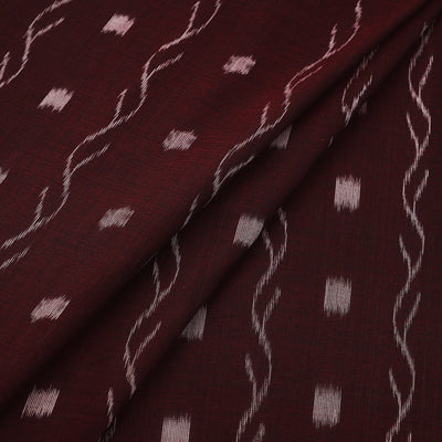 Brown - Handloom Cotton Sambalpuri Ikat Fabric 28