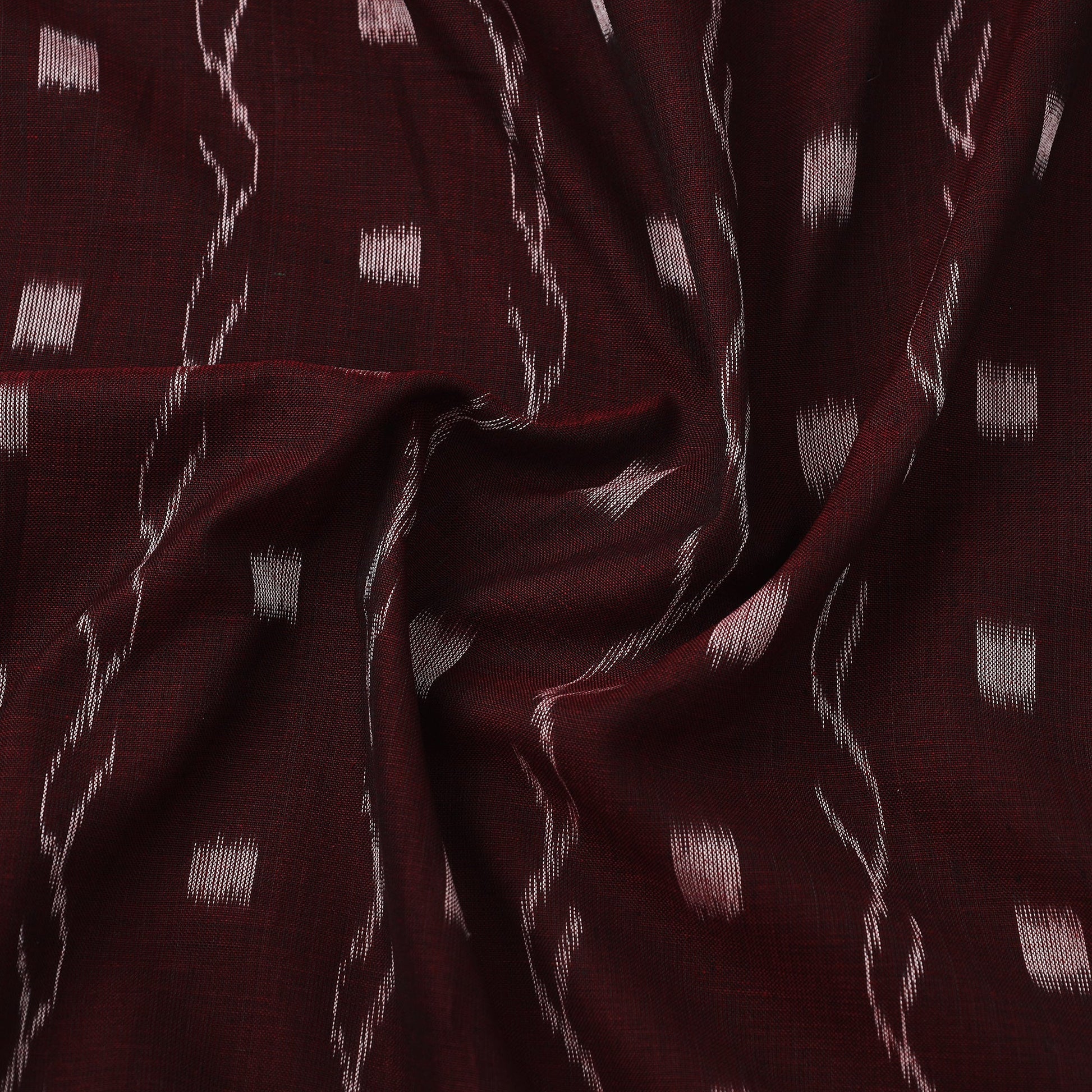 Brown - Handloom Cotton Sambalpuri Ikat Fabric 28