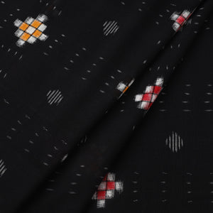 Black - Handloom Cotton Sambalpuri Ikat Fabric 31