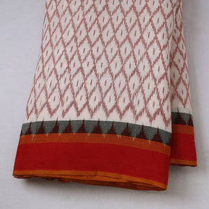 Beige - Handloom Cotton Pochampally Double Ikat Fabric 04