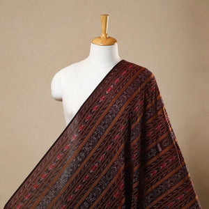 Brown - Handloom Cotton Sambalpuri Ikat Fabric 10