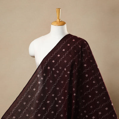 Brown - Handloom Cotton Sambalpuri Ikat Fabric 28