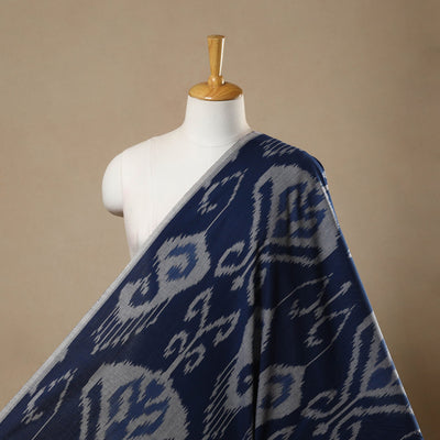 Blue - Cotton Central Asian Pochampally Ikat Fabric 12