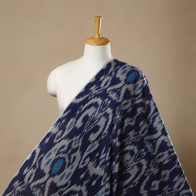 Blue - Cotton Central Asian Pochampally Ikat Fabric 06