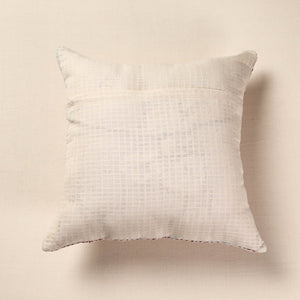 Beige - Tagai Work Cotton Cushion Cover (16 x 16 in)