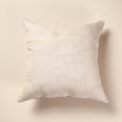 Beige - Tagai Work Cotton Cushion Cover (16 x 16 in)