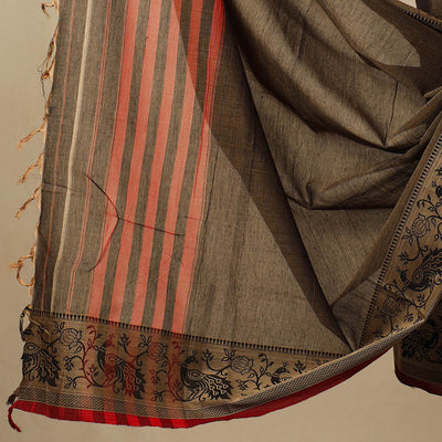 Brown - 3pc Mercerised Cotton Dharwad Dress Material 21