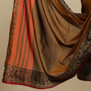 Brown - 3pc Mercerised Cotton Dharwad Dress Material 22