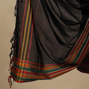Black - 3pc Mercerised Cotton Dharwad Dress Material 38