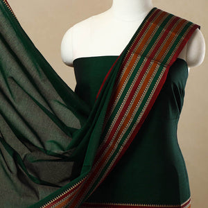 Brown - 3pc Mercerised Cotton Dharwad Dress Material 33
