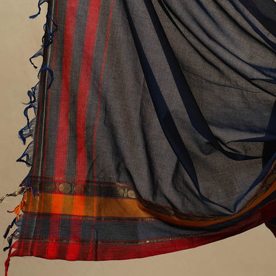 Blue - 3pc Mercerised Cotton Dharwad Dress Material 49