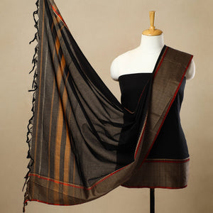 Black - 3pc Mercerised Cotton Dharwad Dress Material 51