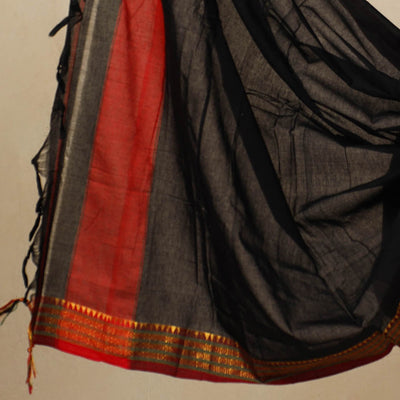 Black - 3pc Mercerised Cotton Dharwad Dress Material 55