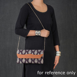 Brown - Ajrakh Hand Block Printed Clutch Wallet