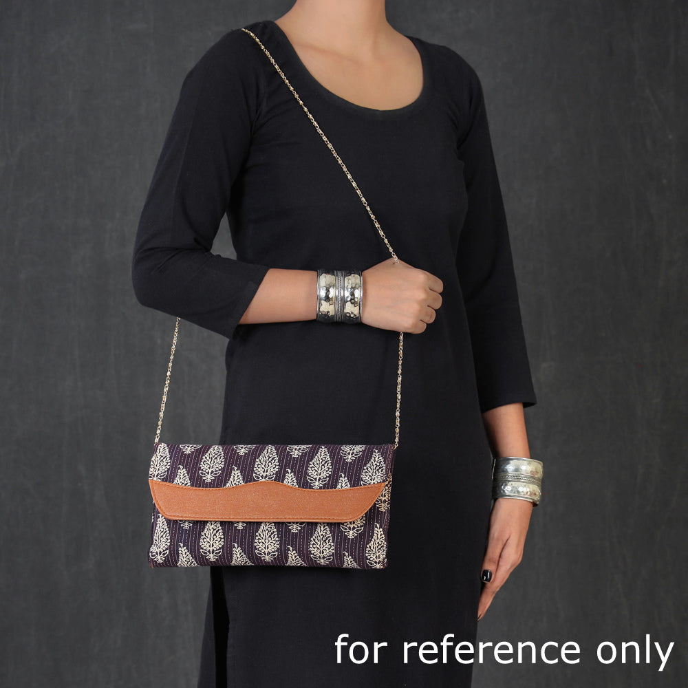 Brown - Ajrakh Hand Block Printed Clutch Wallet