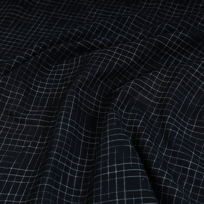 Black - Bengal Pure Handloom Cotton Fabric