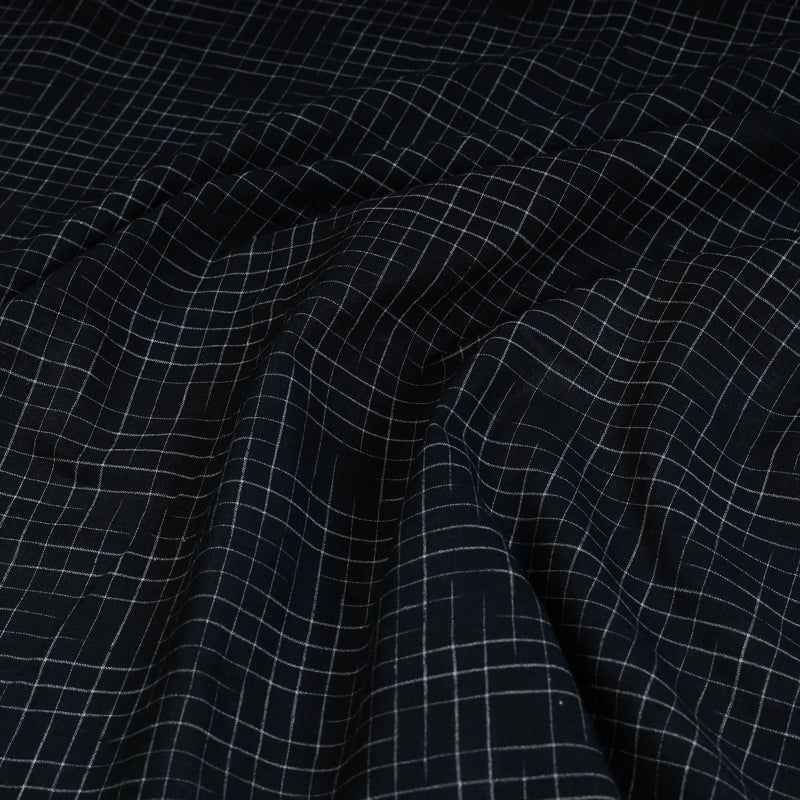 Black - Bengal Pure Handloom Cotton Fabric
