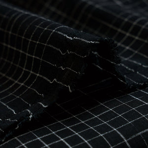 Black - Bengal Pure Handloom Cotton Fabric