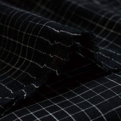 Black - Bengal Pure Handloom Cotton Fabric