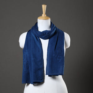 Blue - Barmer Applique Cut Work Mul Cotton Stole