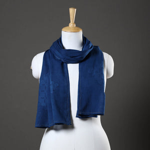 Blue - Barmer Applique Cut Work Mul Cotton Stole