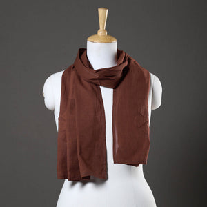 Brown - Barmer Applique Cut Work Mul Cotton Stole