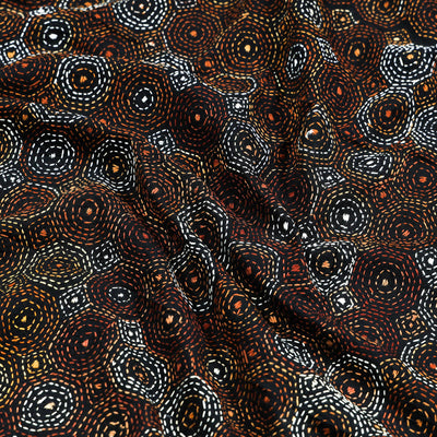 Bengal Kantha All Over Embroidered Pure Cotton Blouse Piece
