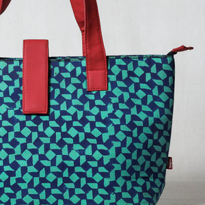 Blue - Bagru Block Printed Cotton Shoulder Bag