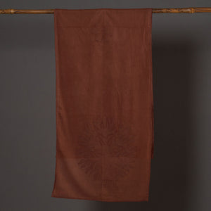 Brown - Barmer Applique Cut Work Mul Cotton Stole