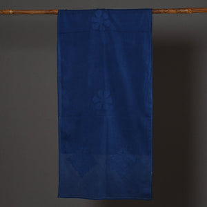 Blue - Barmer Applique Cut Work Mul Cotton Stole
