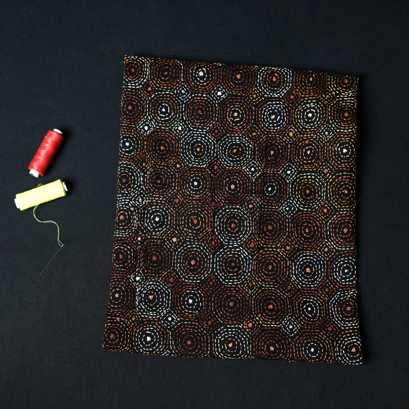 Bengal Kantha All Over Embroidered Pure Cotton Blouse Piece