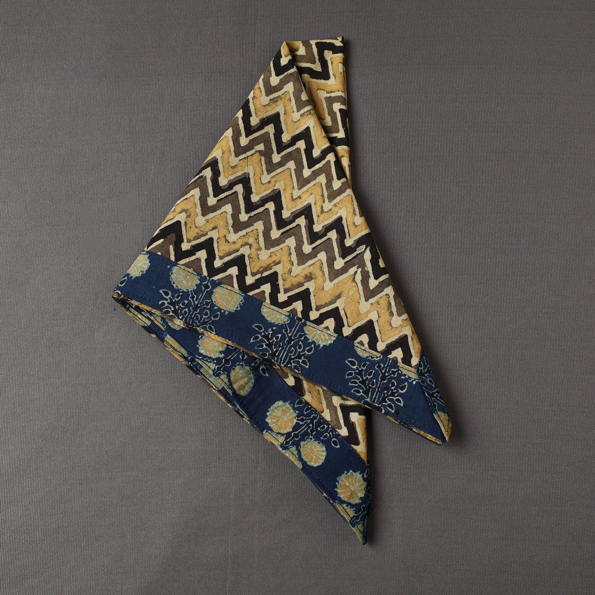 Ajrakh Block Printed Cotton Bandana