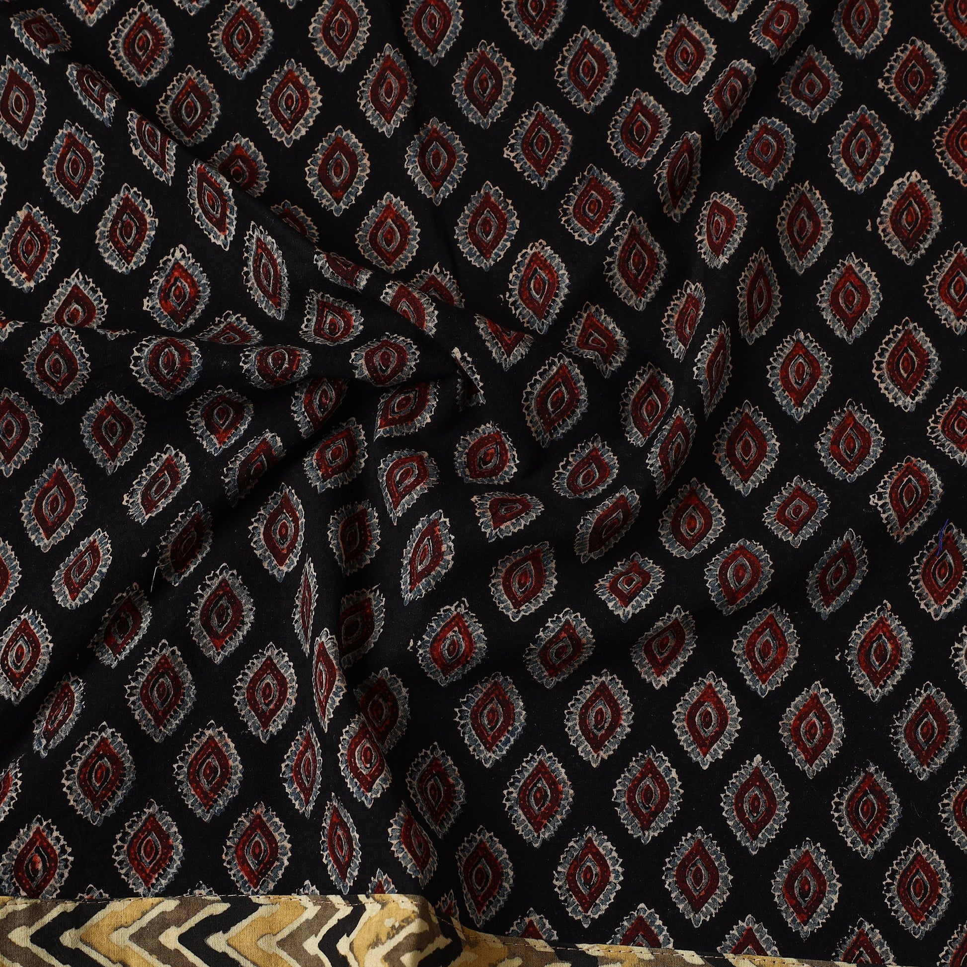 Ajrakh Block Printed Cotton Bandana