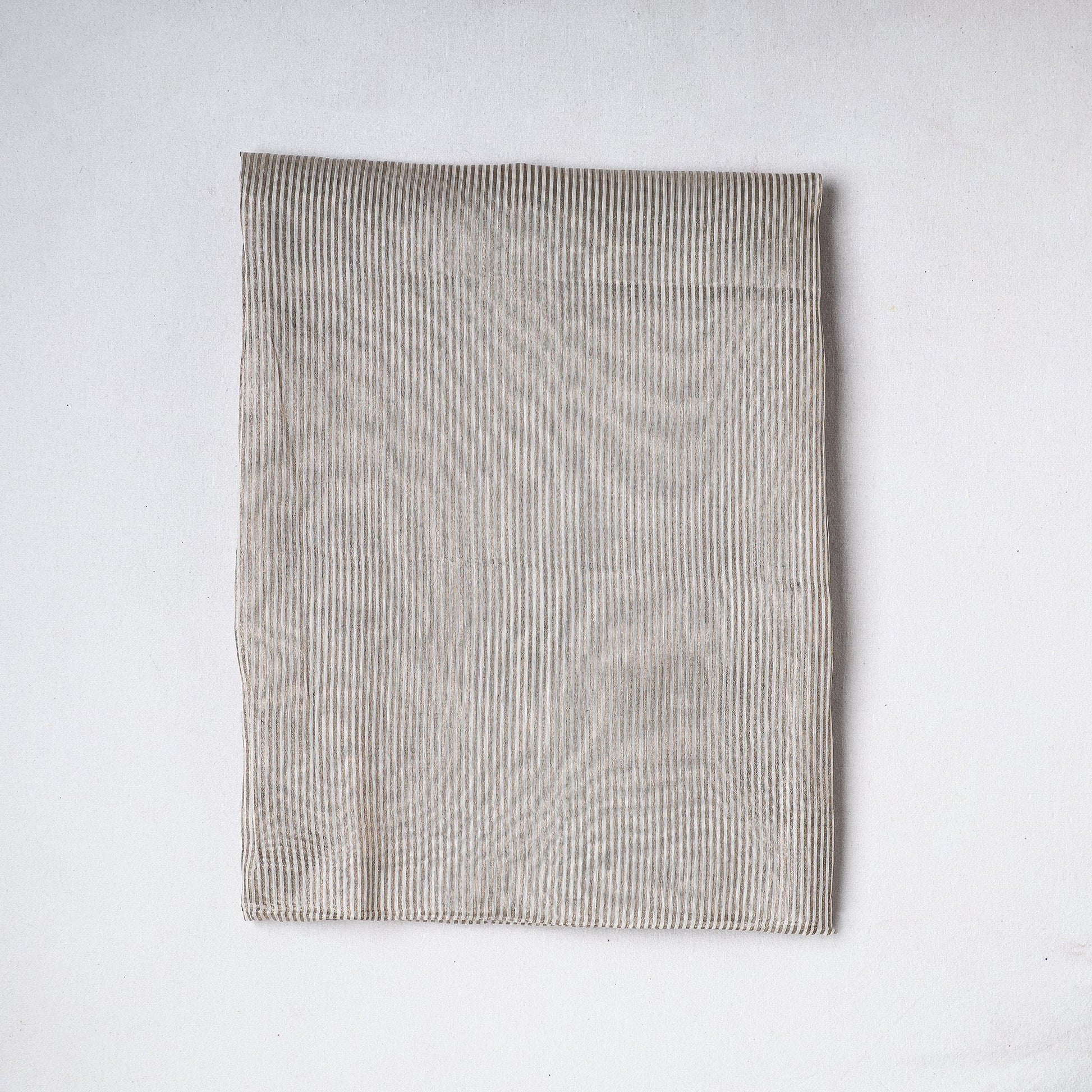 Beige - Traditional Chanderi Silk Handloom Precut Fabric