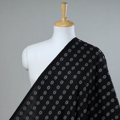 Black - Jacquard Prewashed Cotton Fabric