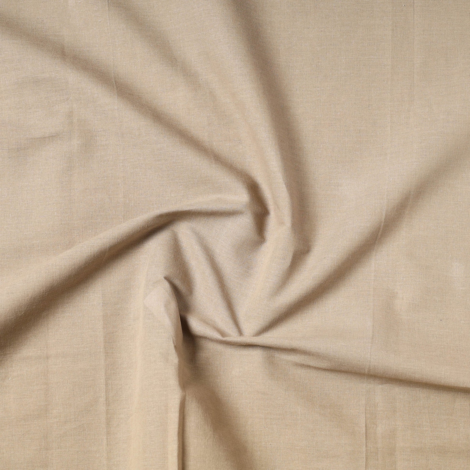 Brown - Prewashed Plain Dyed Flex Cotton Precut Fabric (1.35 meter) 54