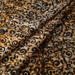 Beige - Hand Printed Cotton Batik Fabric