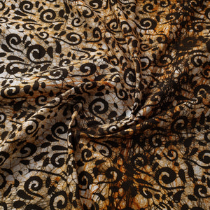 Beige - Hand Printed Cotton Batik Fabric
