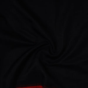 Black - Traditional Chanderi Silk Handloom Precut Fabric(1 meter)